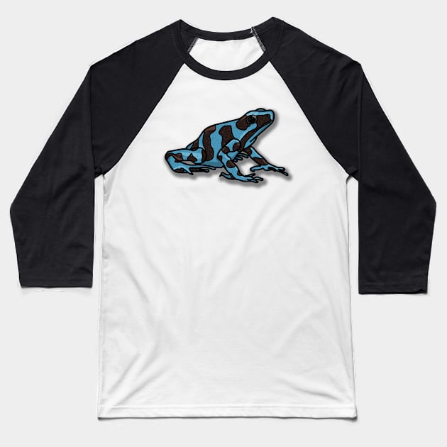 Digital Drawing Poison Dart Frog Baseball T-Shirt by shanestillz